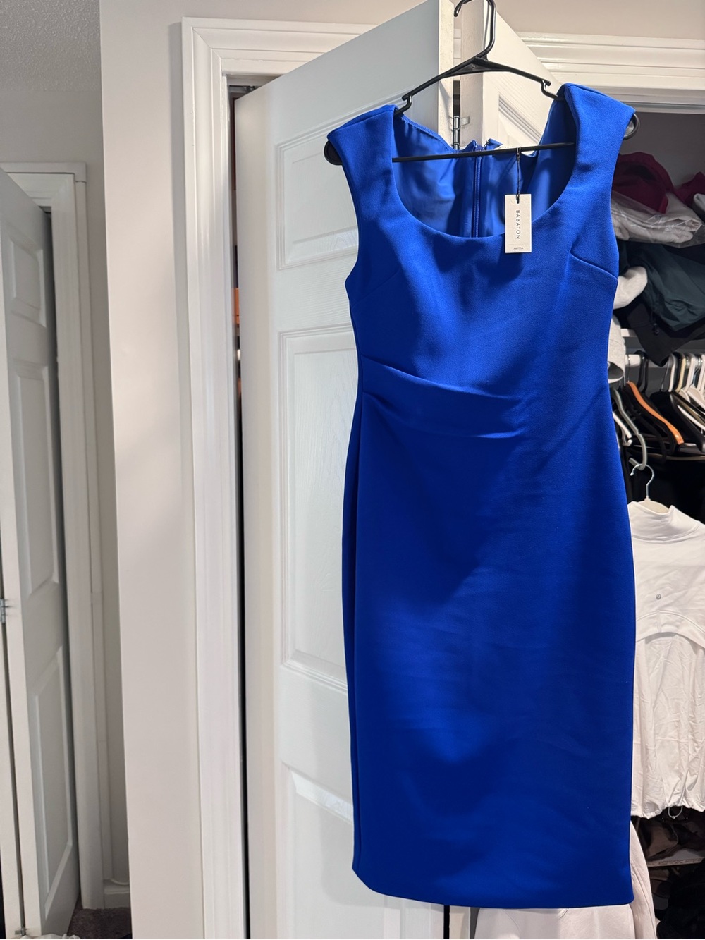 Aritzia Cobalt Blue Sleeveless Sheath Dress